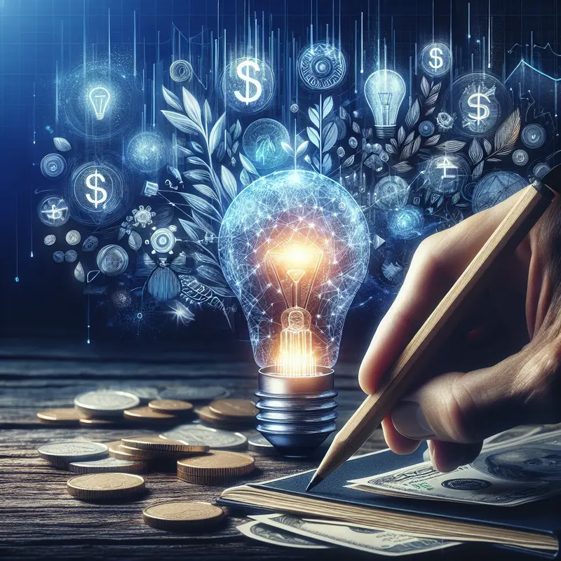 Tư duy đầu tư dài hạn: Bí quyết từ Warren Buffett 2 Book and financial charts illustrating Warren Buffett’s investment strategies.