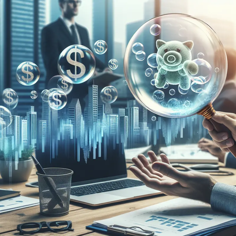 A depiction of real estate speculation, highlighting the intricacies of asset bubbles in urban settings.