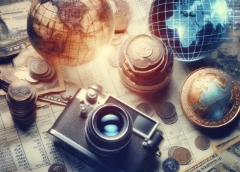 Abstract symbols and market trends illustrating financial speculation.