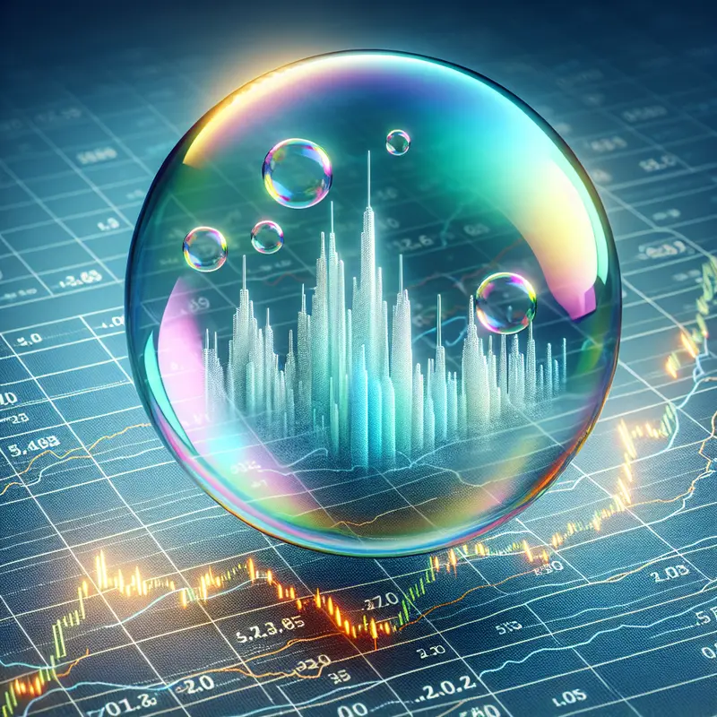 A depiction of real estate speculation, highlighting the intricacies of asset bubbles in urban settings.