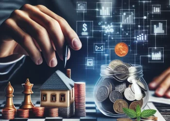 Image depicting elements of financial optimization with business and investment focus.