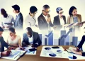 Tín Dụng Doanh Nghiệp: Đòn Bẩy Phục Hồi và Phát Triển 8 Business professionals analyzing growth charts, symbolizing business credit as a growth catalyst.