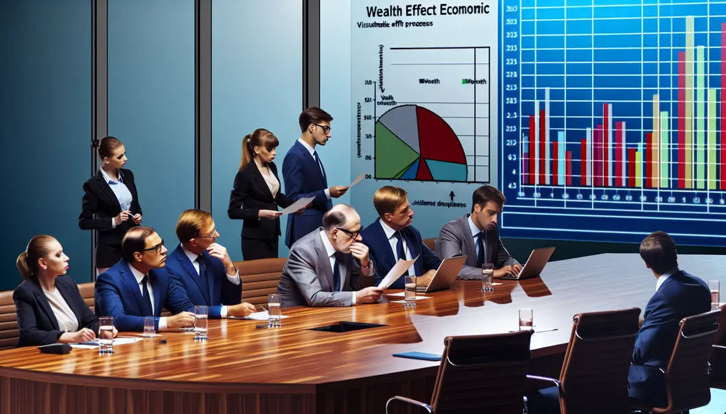 Illustration showing the impact of asset value changes on different economic classes.